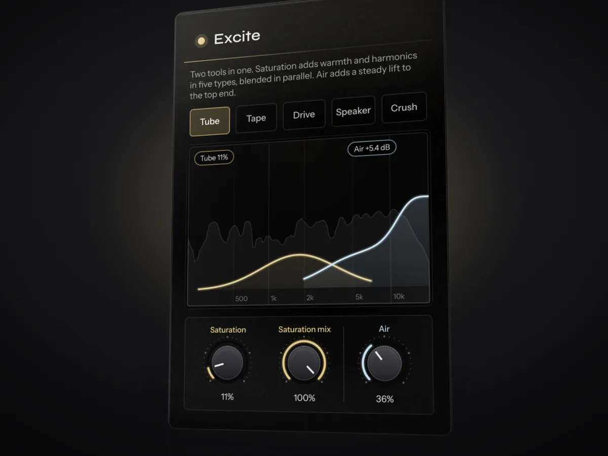 Saturation in Instinct's Excite module